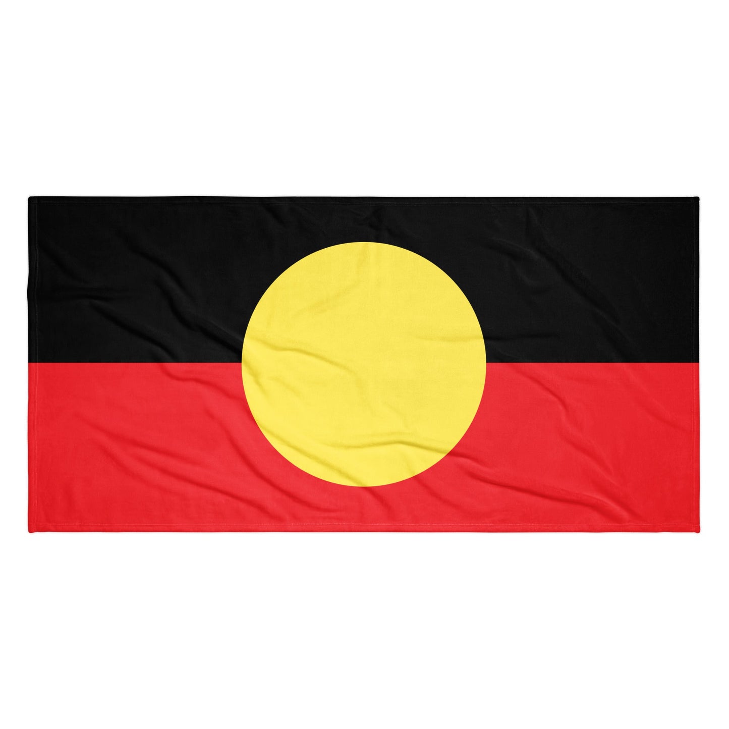 Aboriginal Flag Towel - Aboriginal Art by Lani
