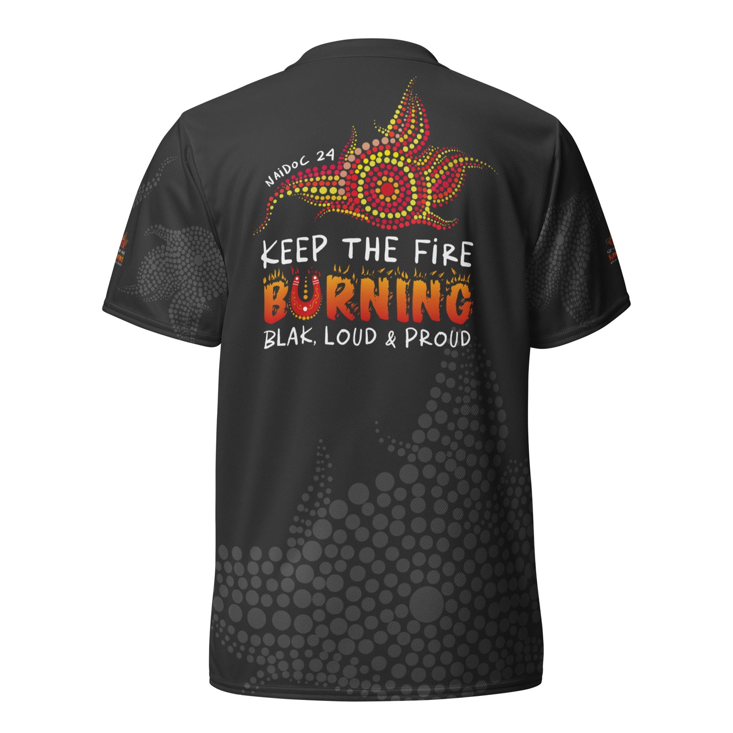 NAIDOC 2024 - Keep The Fire Burning Range 2 Black Sports Jersey