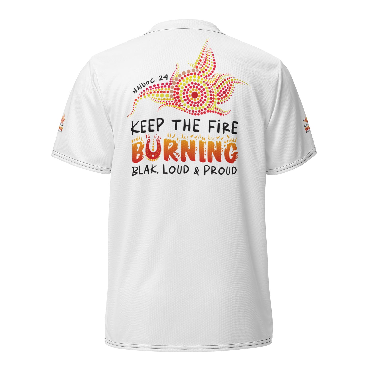 NAIDOC 2024 - Keep The Fire Burning Range 2 White Sports Jersey