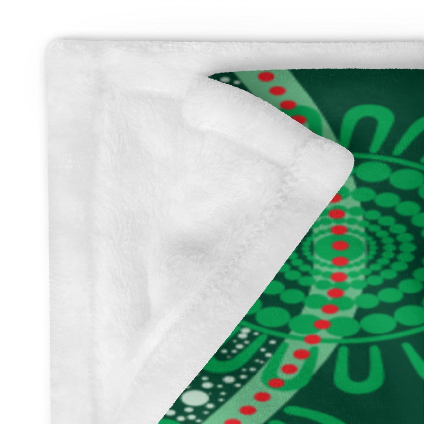Christmas Throw Blanket - Green - Aboriginal Art by Lani