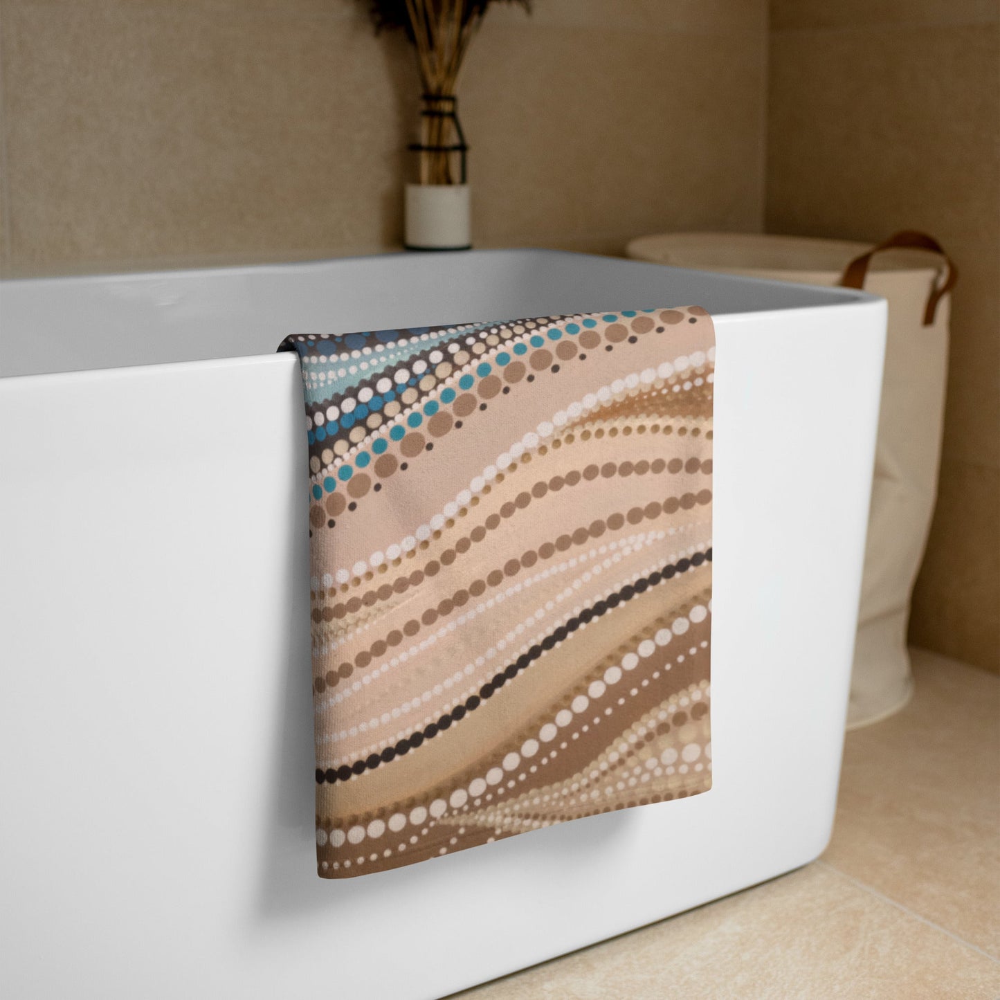 Three Rivers Collection Beach Towel - Aboriginal Art by Lani