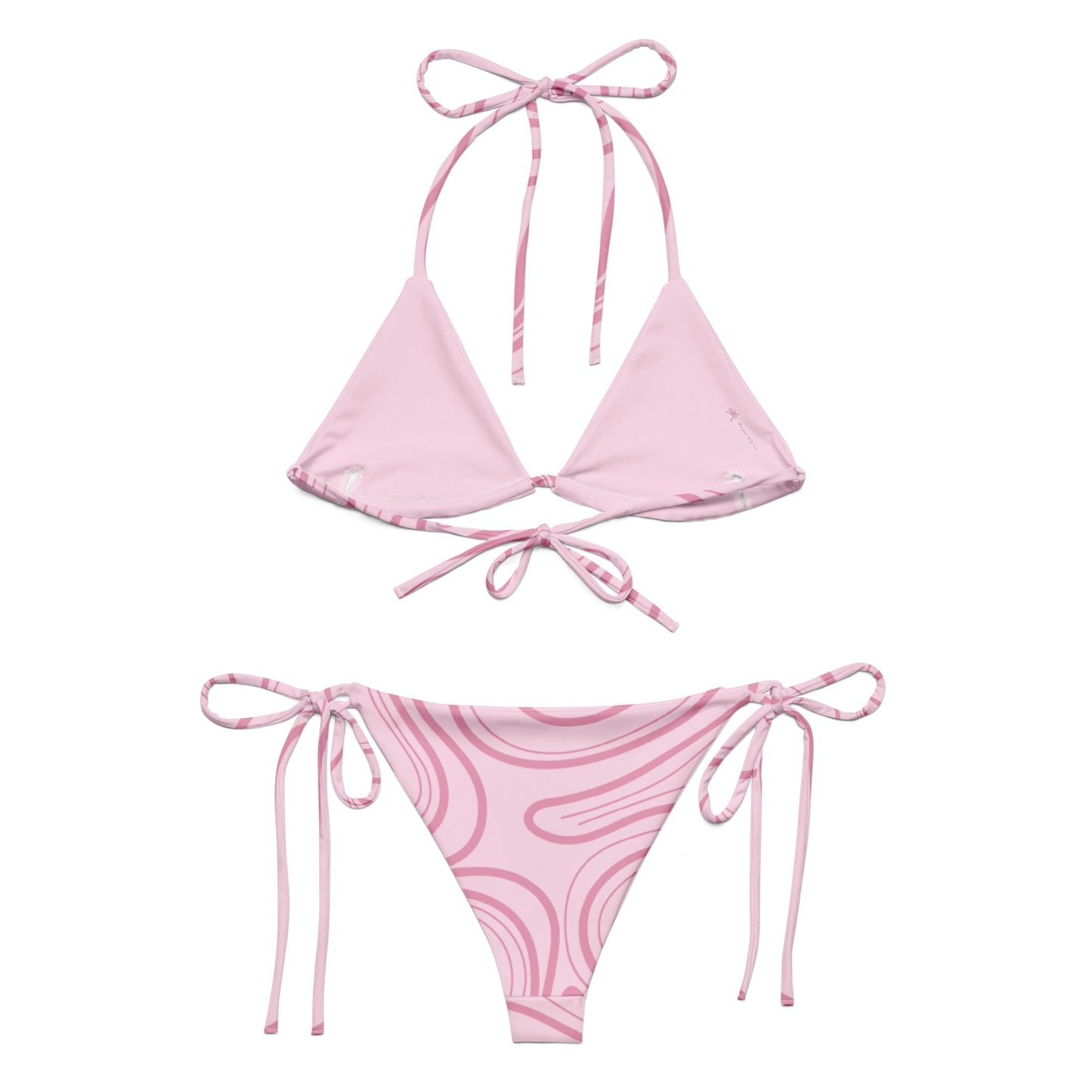 Waves of Water, Currents of Life Bikini Set - Light Pink - Aboriginal Art by LaniBikini