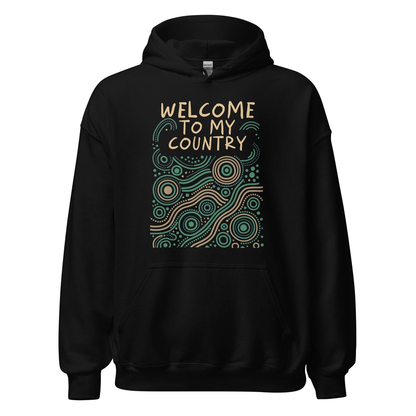 “Welcome to MY Country” Hoodie V2 - Aboriginal Art by Lani