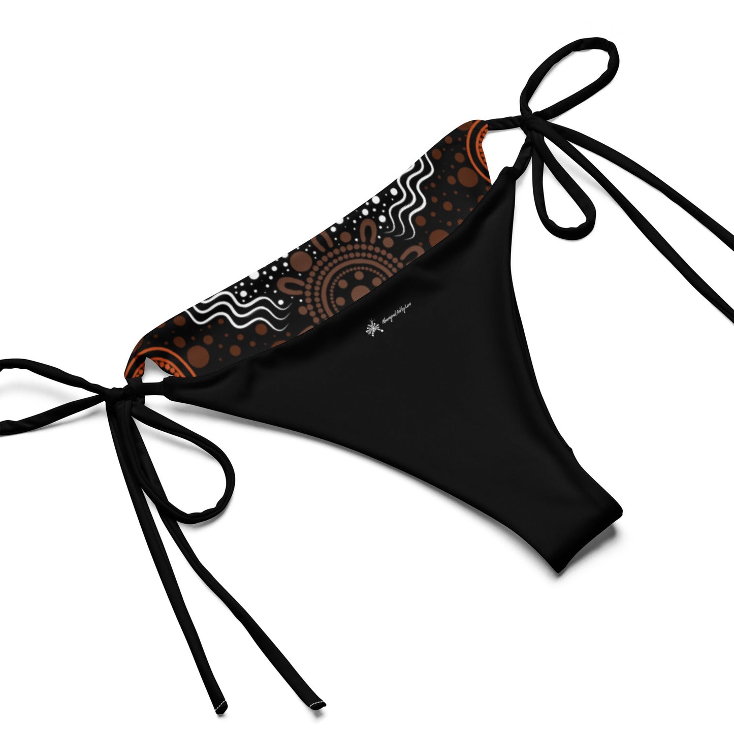 "Woven Together" Black and Brown Bikini Set - Aboriginal Art by LaniBikini