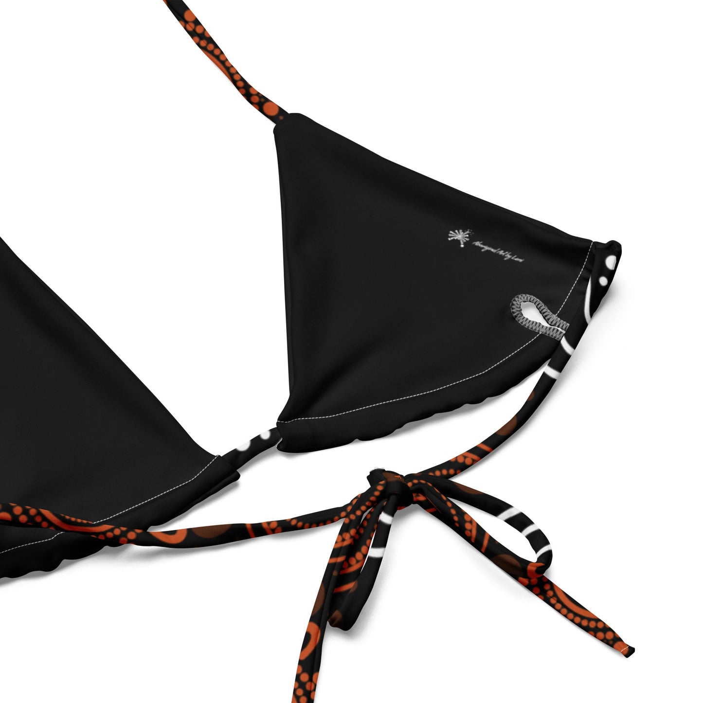 "Woven Together" Black and Brown Bikini Set - Aboriginal Art by LaniBikini