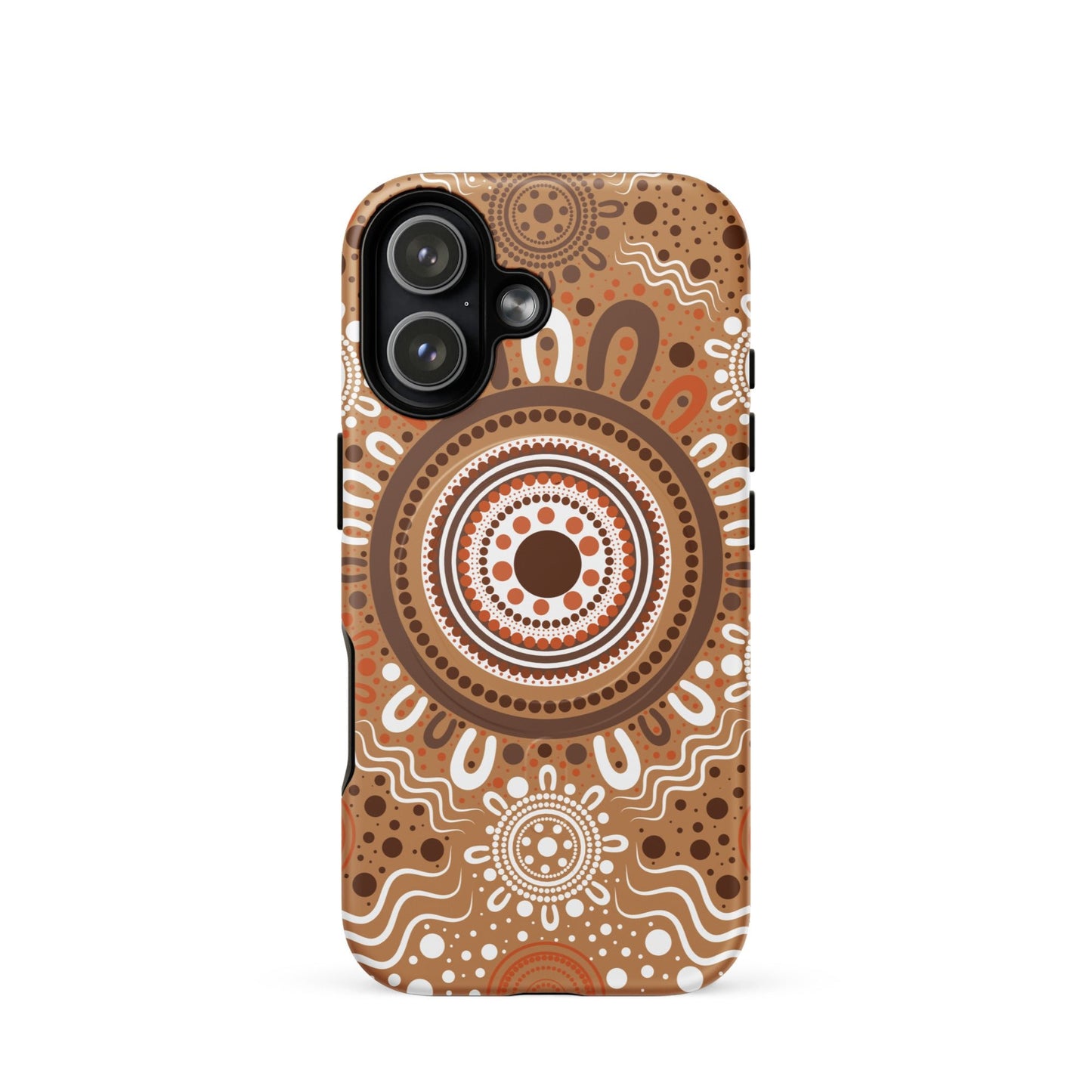 "Woven Together" Brown MagSafe® Tough Case for iPhone® - Aboriginal Art by Lani