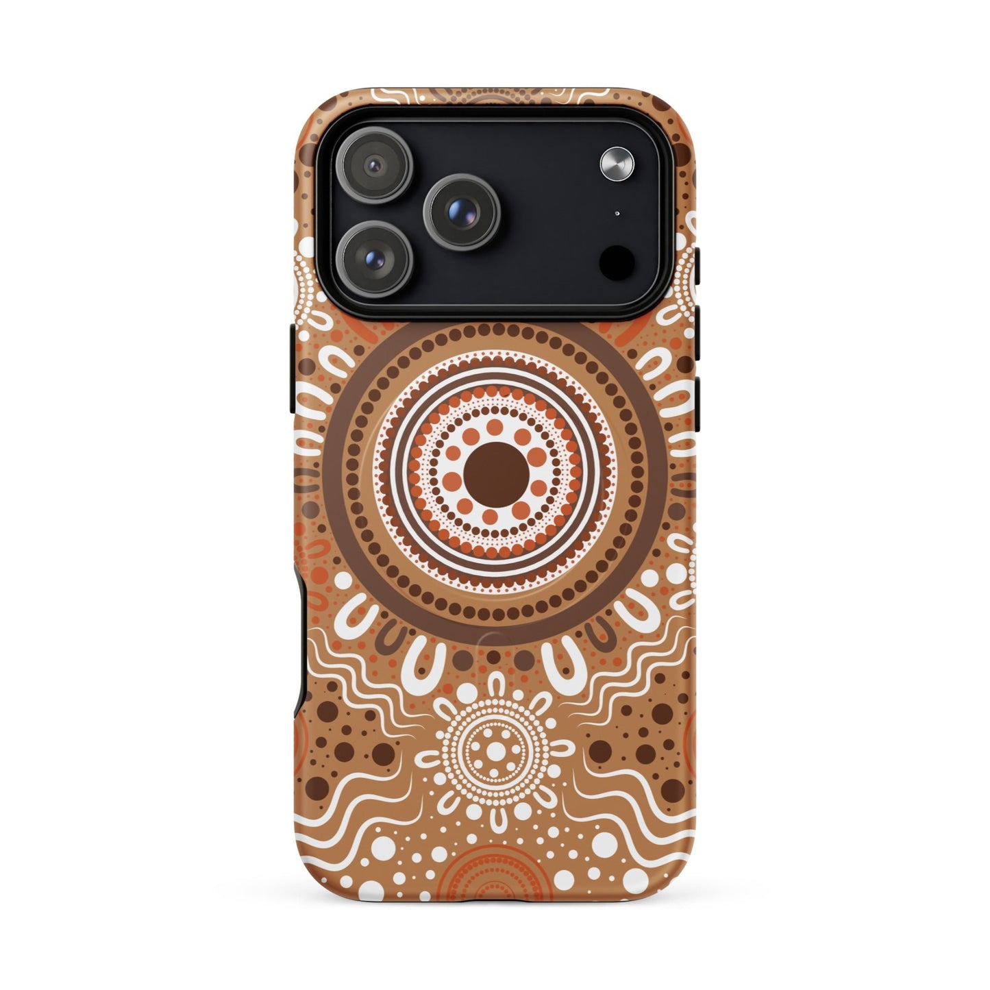 "Woven Together" Brown MagSafe® Tough Case for iPhone® - Aboriginal Art by Lani