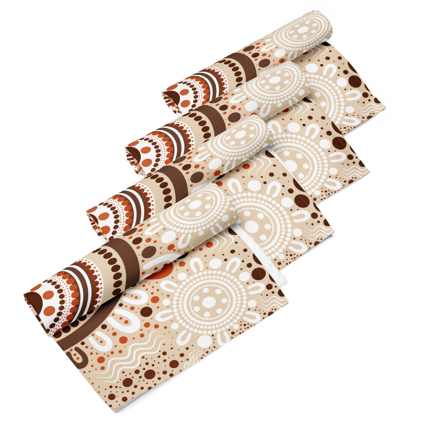 "Woven Together" Cloth Napkin Set (4 Included) - Aboriginal Art by Lani