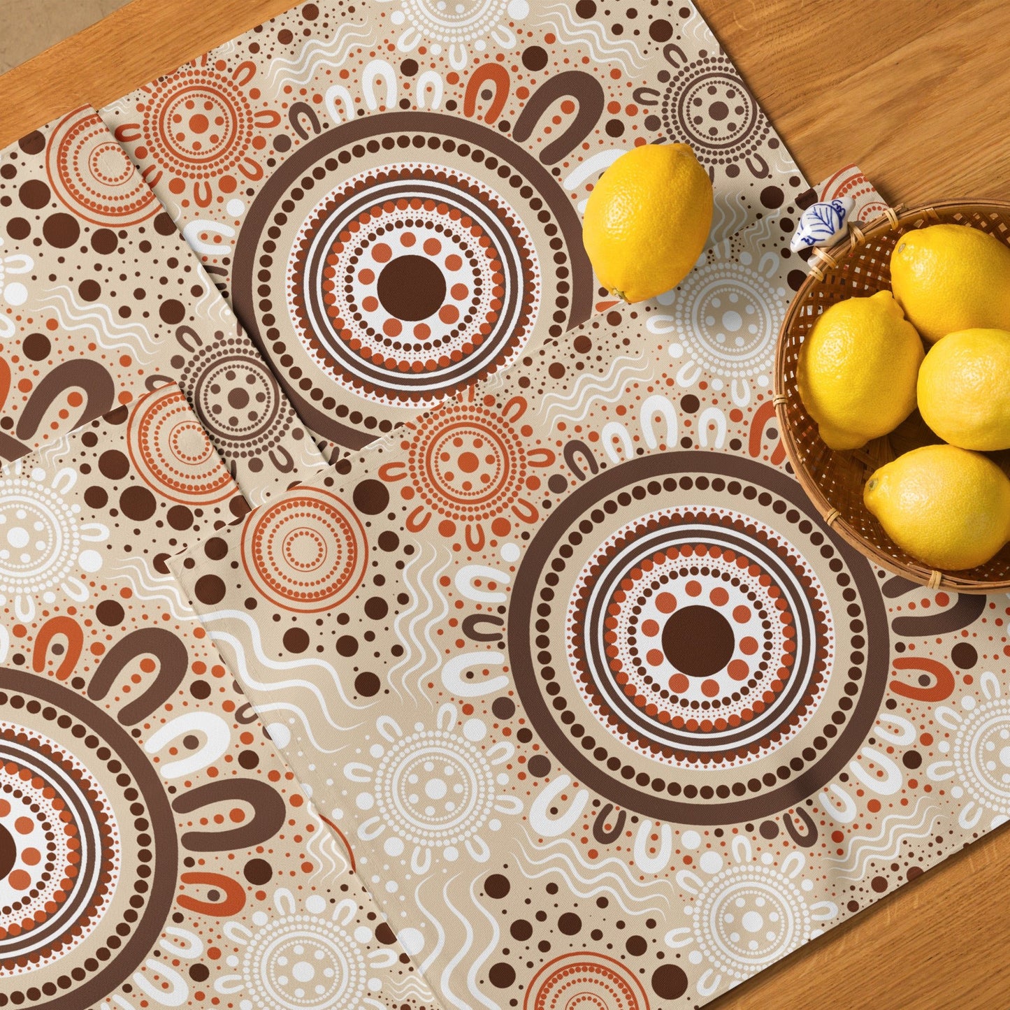 "Woven Together" Placemat Set (4 Included) - Aboriginal Art by Lani