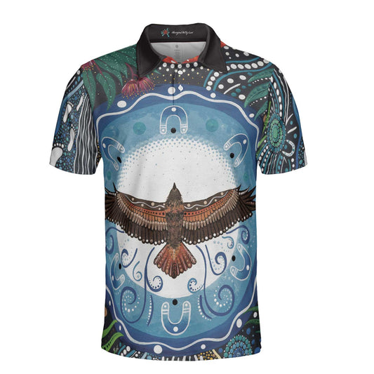 Wul - ma - rra Men's Polo Shirt (Midweight) - Aboriginal Art by Lani
