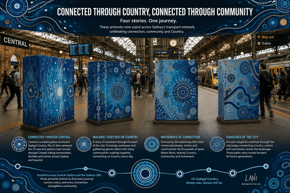 Bringing Aboriginal Storytelling Into Sydney’s Transport Space - Aboriginal Art by Lani