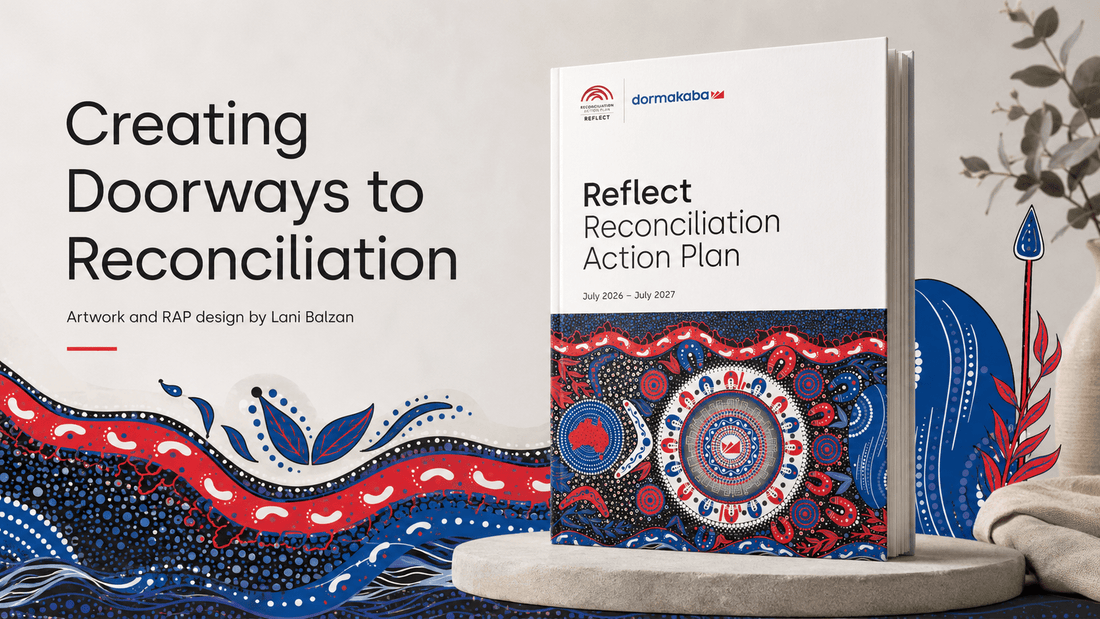 Creating Doorways to Reconciliation for dormakaba’s Reflect RAP - Aboriginal Art by Lani