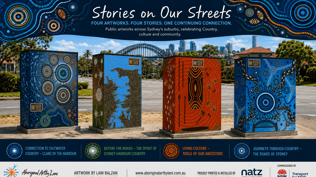 Stories on Our Streets: Creating Public Art for Sydney’s Transport Spaces - Aboriginal Art by Lani