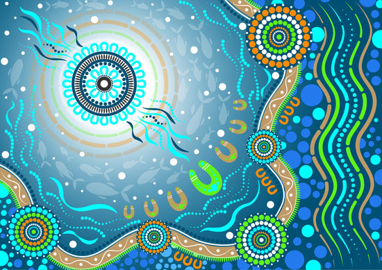 Aboriginal canvas and graphic design created by Indigenous artist and designer Lani Balzan - I specialise in creating Canvas Art - Digital Art - Logos - Reconciliation Action Plans - Document Design. 100% Aboriginal Owned Artist and Designer.