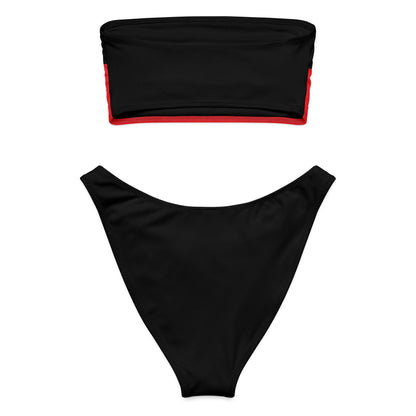 Aboriginal Flag Bandeau Bikini - Aboriginal Art by LaniBikini