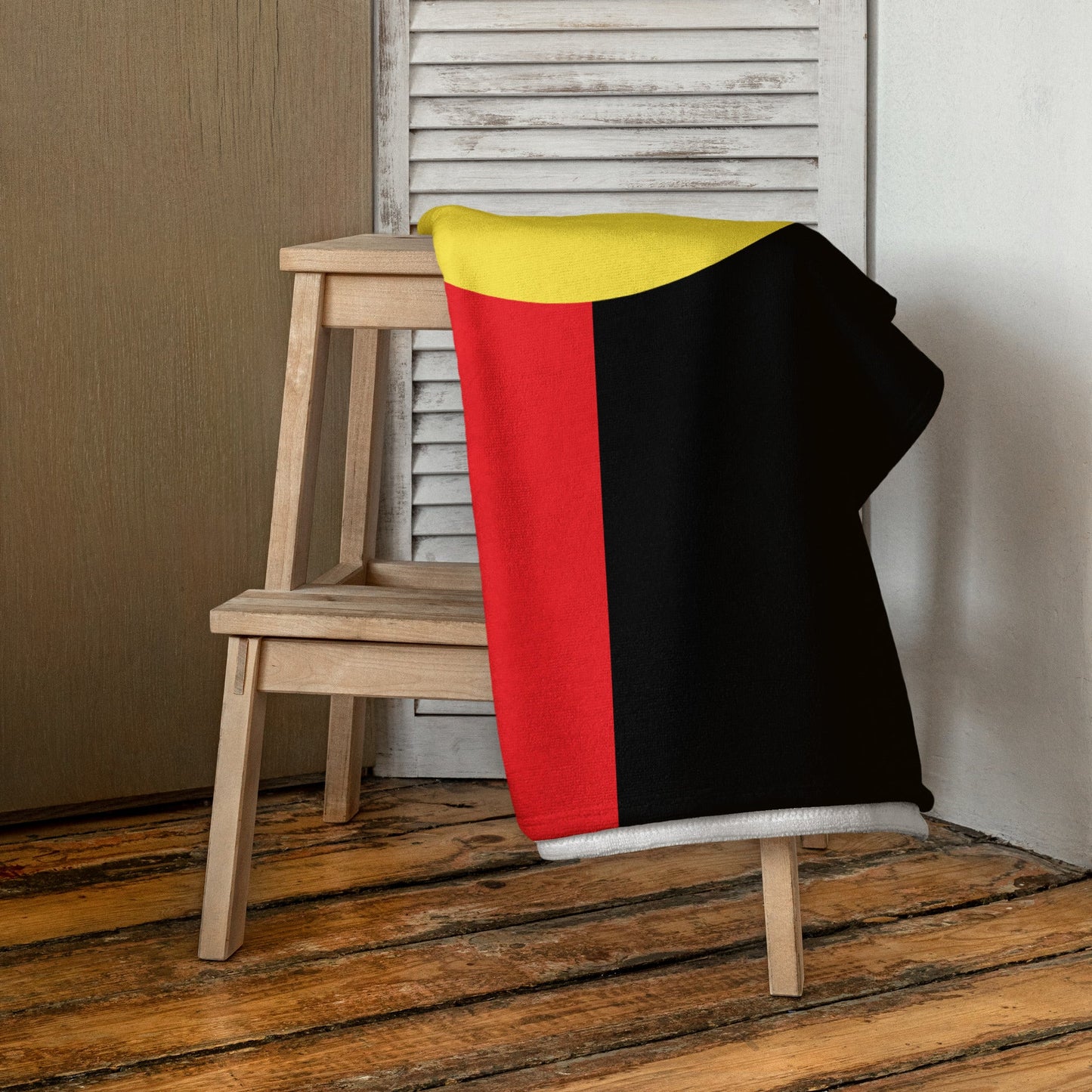 Aboriginal Flag Towel - Aboriginal Art by Lani