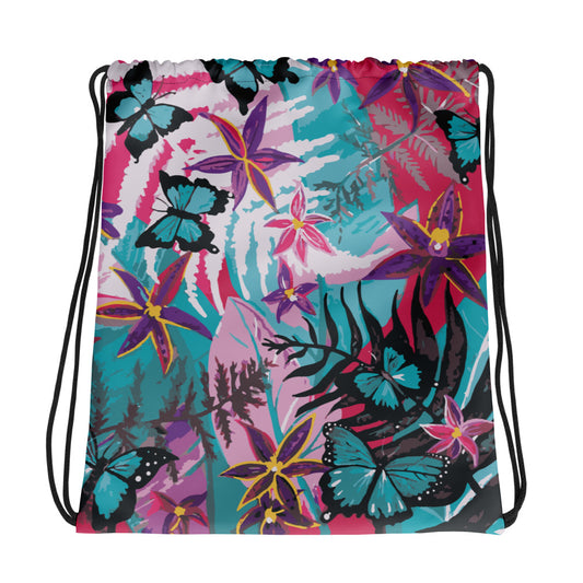 Flowers and Butterflies Collection - Drawstring bag