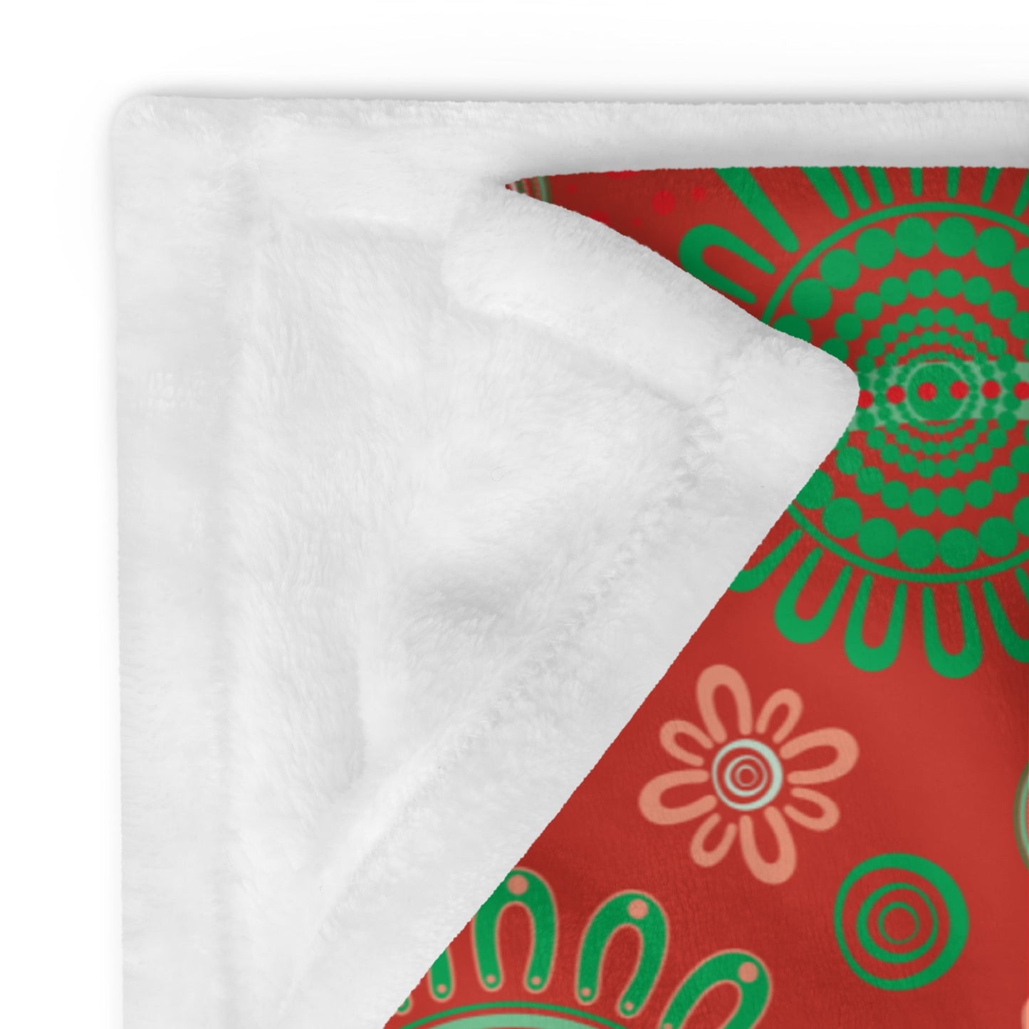 Christmas Throw Blanket - Red - Aboriginal Art by Lani