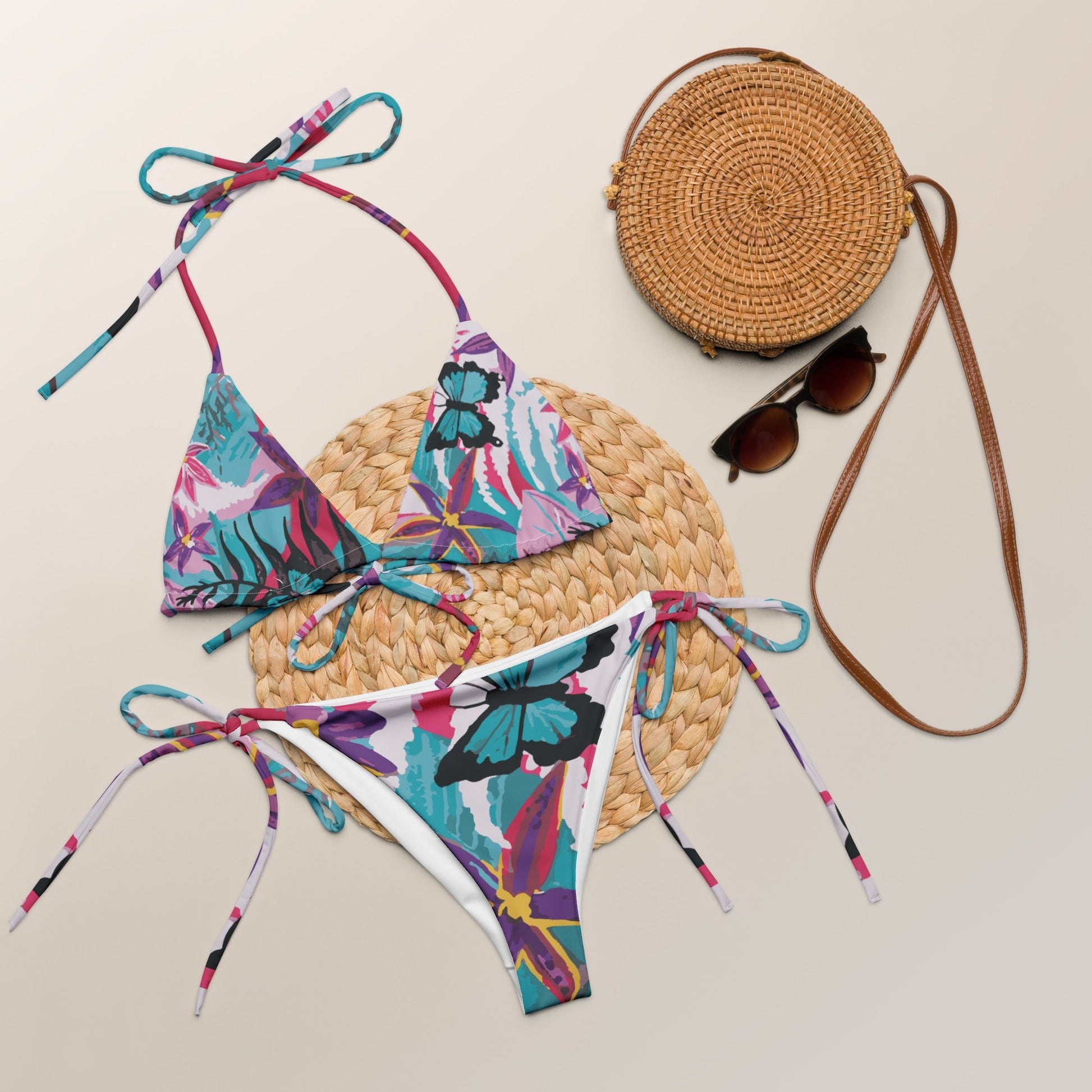Flowers and Butterflies Collection Bikini Set - Aboriginal Art by LaniBikini