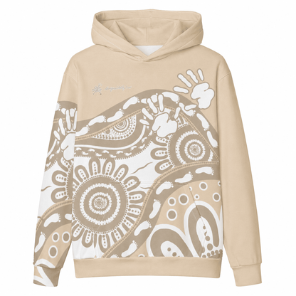 Gathering and Pathways NAIDOC 2024 Oversized Cotton Hoodie - Aboriginal Art by Lani