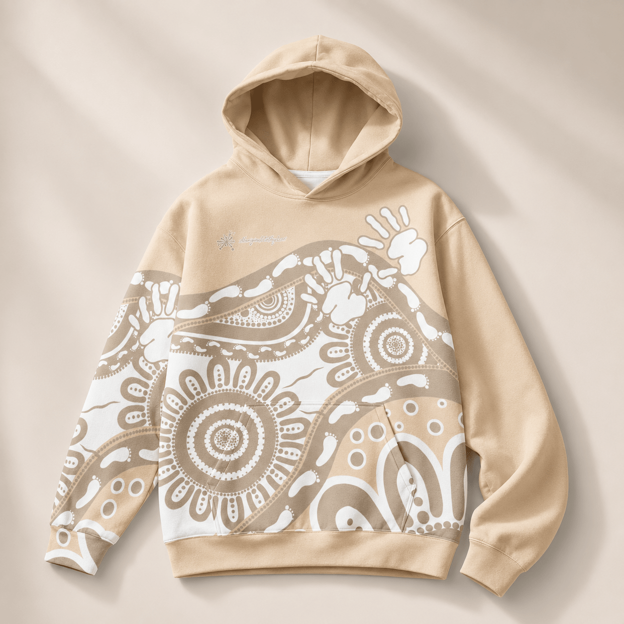 Gathering and Pathways NAIDOC 2024 Oversized Cotton Hoodie - Aboriginal Art by Lani