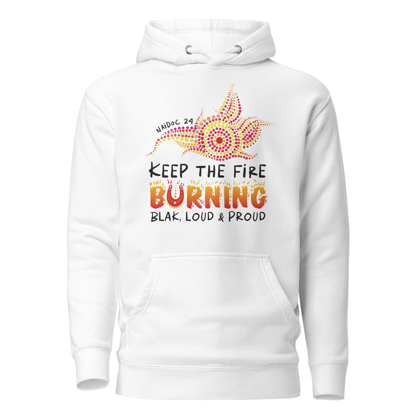 NAIDOC 2024 Range 2 Hoodie - Light Colours - Aboriginal Art by Lani