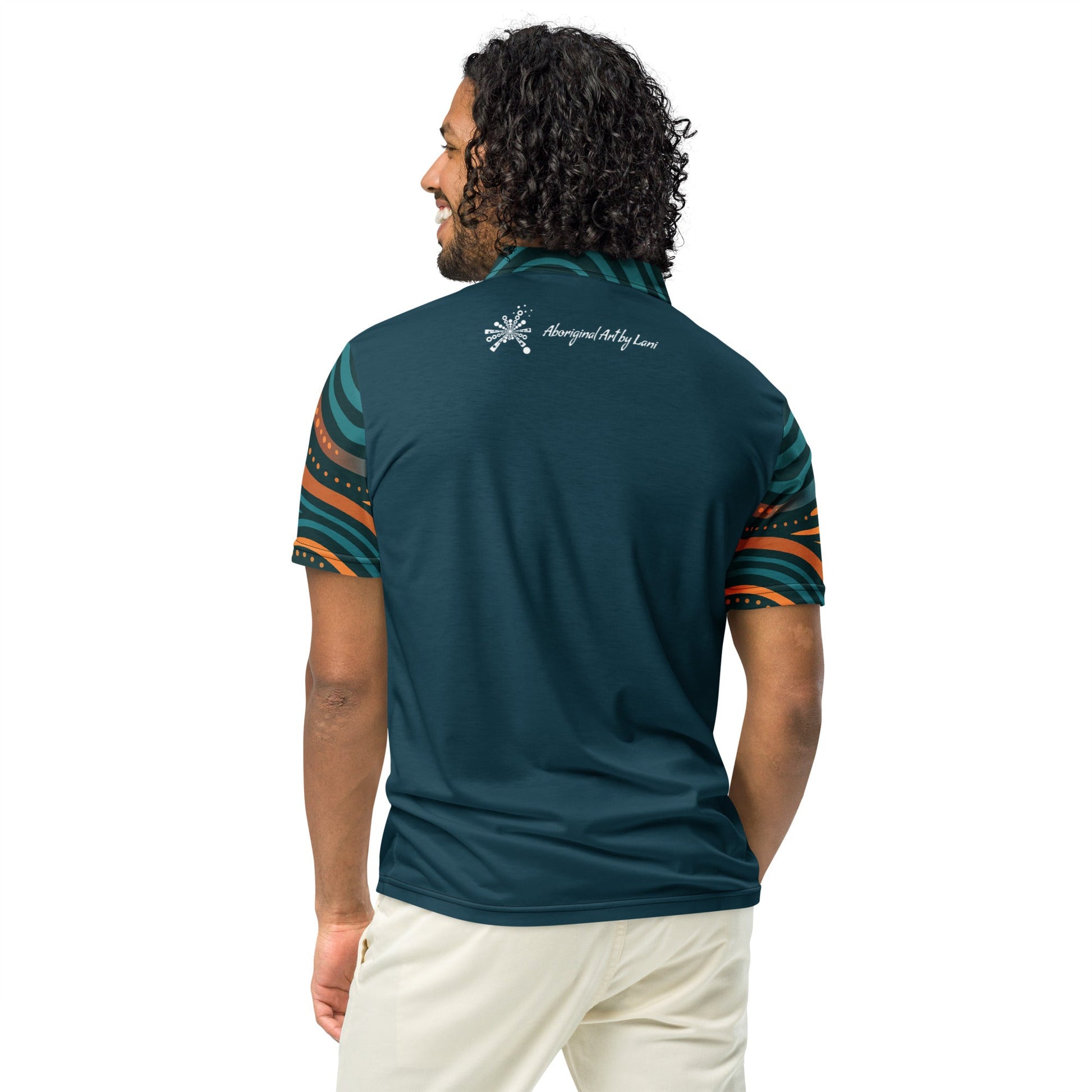 NAIDOC 25 Echoes of the Past, Vision for the Future Polo Shirt - Aboriginal Art by LaniPolo Shirt