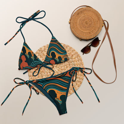 NAIDOC 25 " The Next Generation" String Bikini Set - Aboriginal Art by Lani