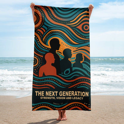 NAIDOC 25 "The Next Generation" Towel - Aboriginal Art by Lani