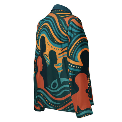 NAIDOC 25 "The Next Generation" Women’s Long Sleeve Pyjama Top - Aboriginal Art by Lani