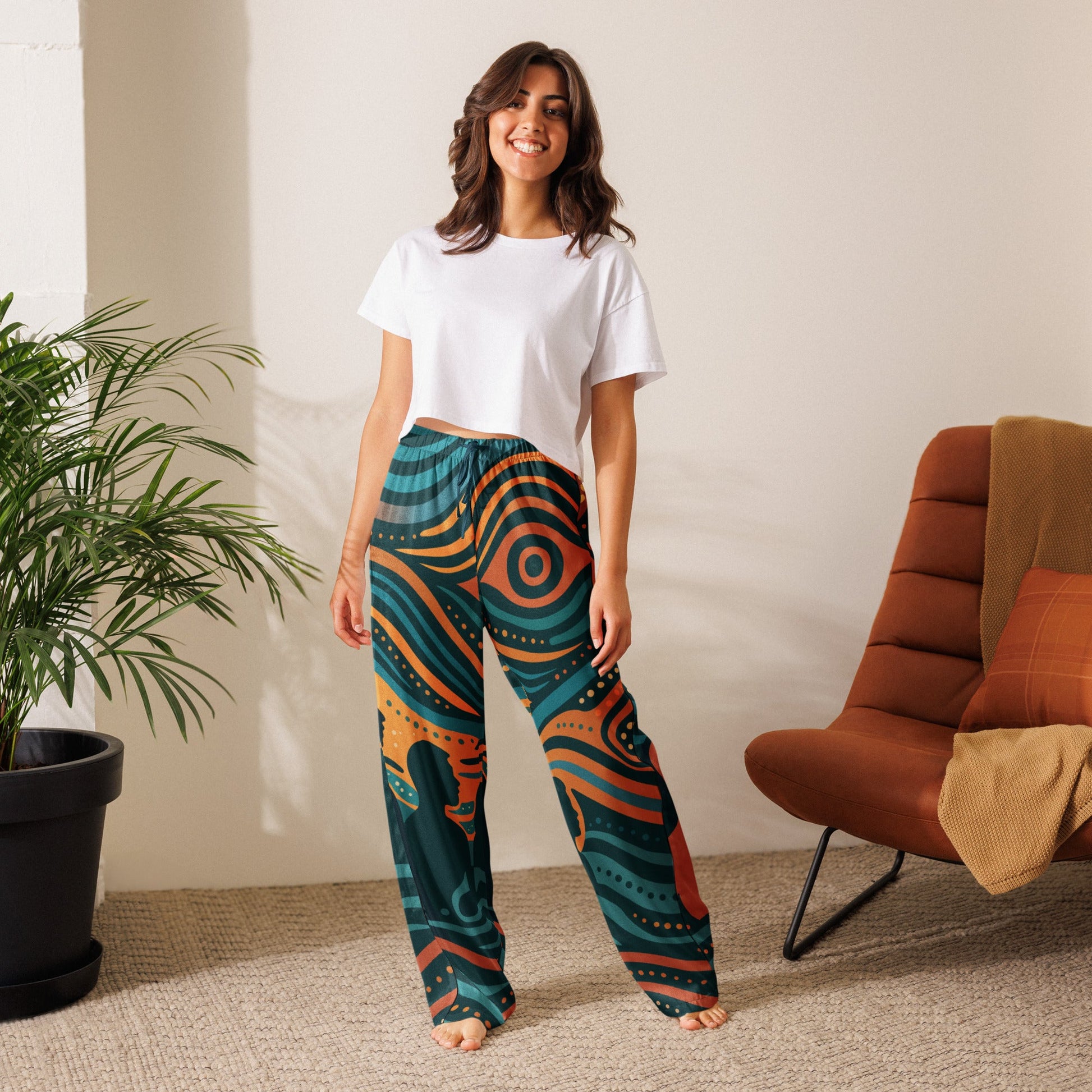 NAIDOC 25 "The Next Generation" Women’s Pyjama Pants - Aboriginal Art by Lani