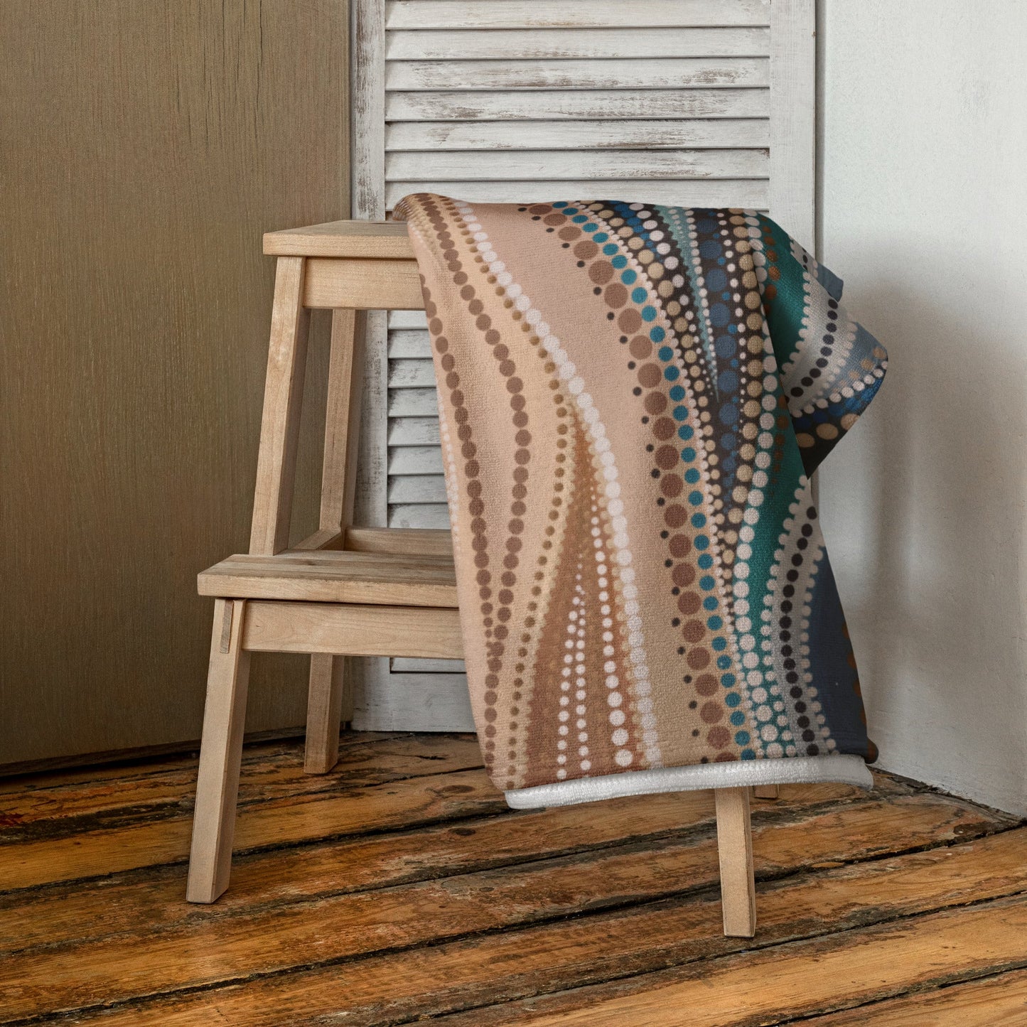 Three Rivers Collection Beach Towel - Aboriginal Art by Lani