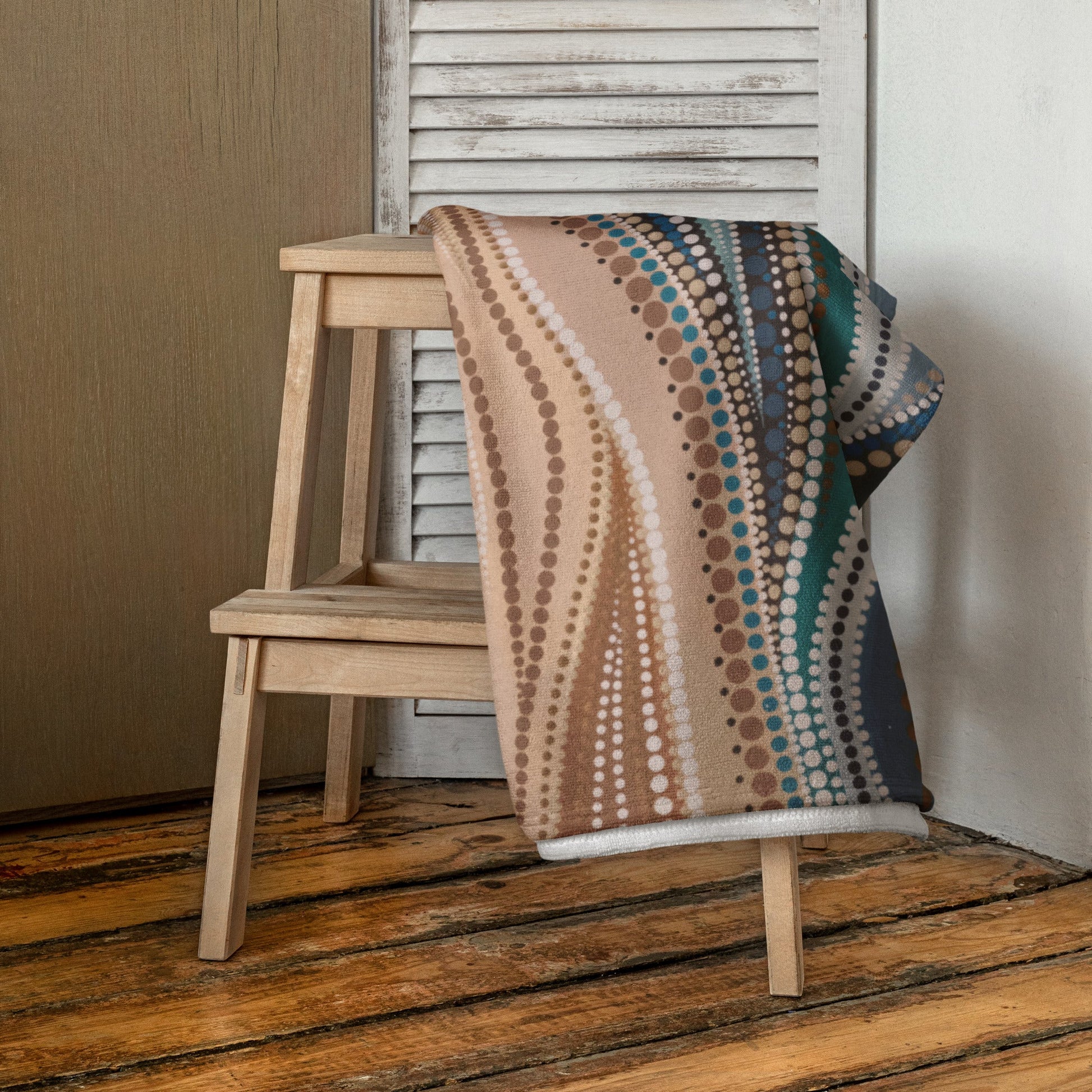 Three Rivers Collection Beach Towel - Aboriginal Art by Lani