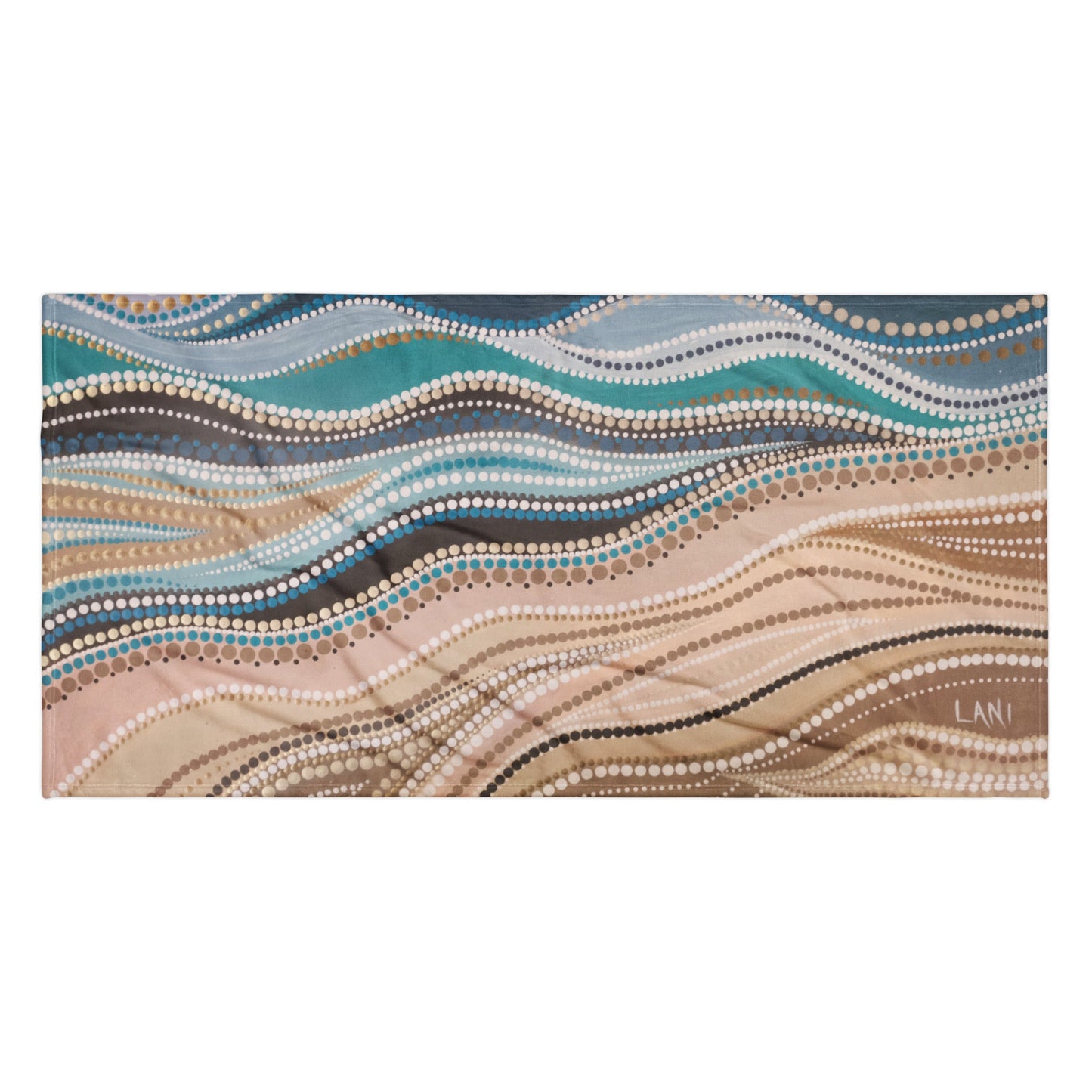 Three Rivers Collection Beach Towel - Aboriginal Art by Lani