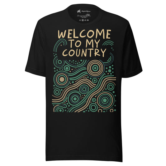 “Welcome to MY Country” T-Shirt V2 - Aboriginal Art by Lani