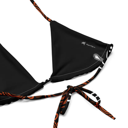 "Woven Together" Black and Brown Bikini Set - Aboriginal Art by LaniBikini