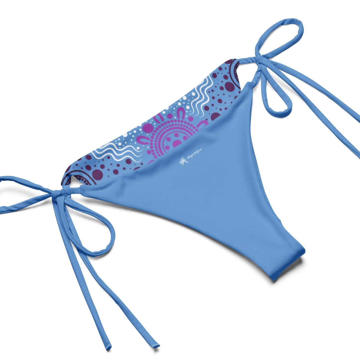 "Woven Together" Blue and Purple Bikini Set - Aboriginal Art by LaniBikini