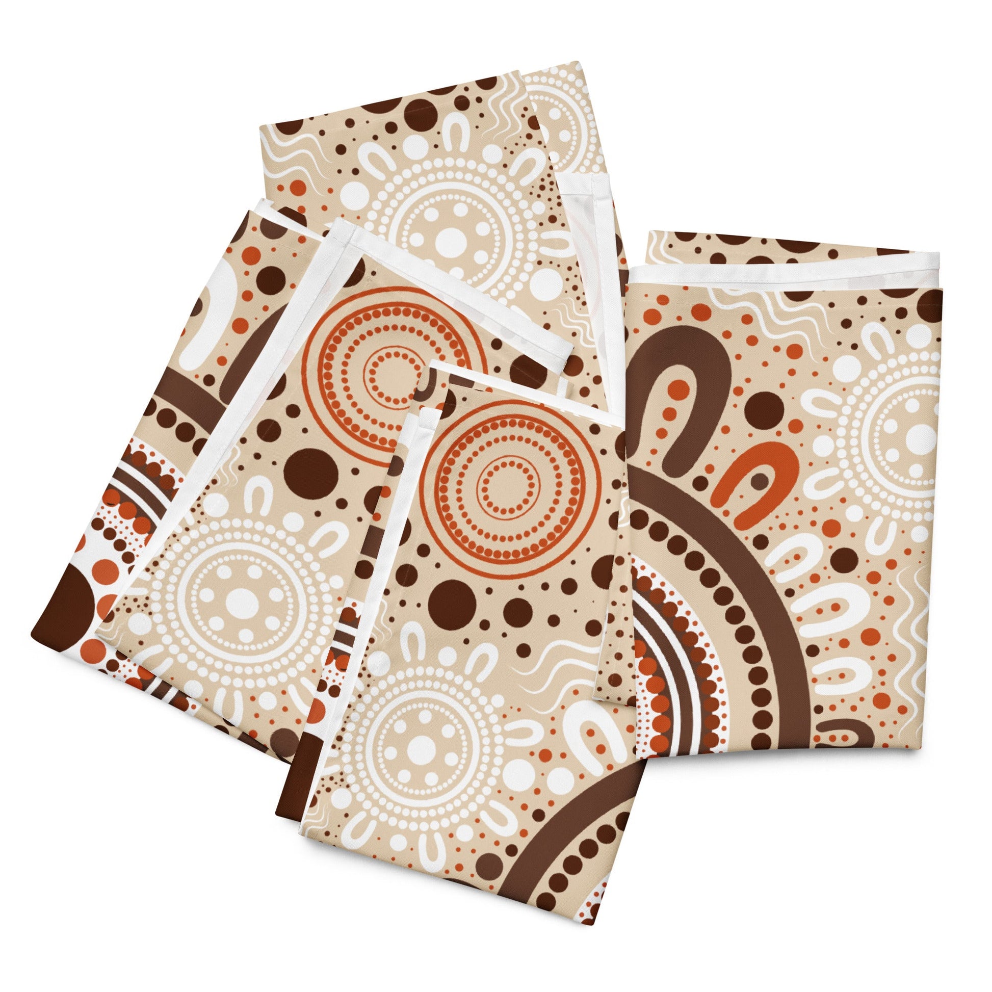 "Woven Together" Cloth Napkin Set (4 Included) - Aboriginal Art by Lani
