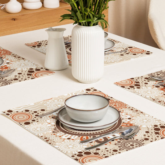 "Woven Together" Dinning Set - Aboriginal Art by Lani