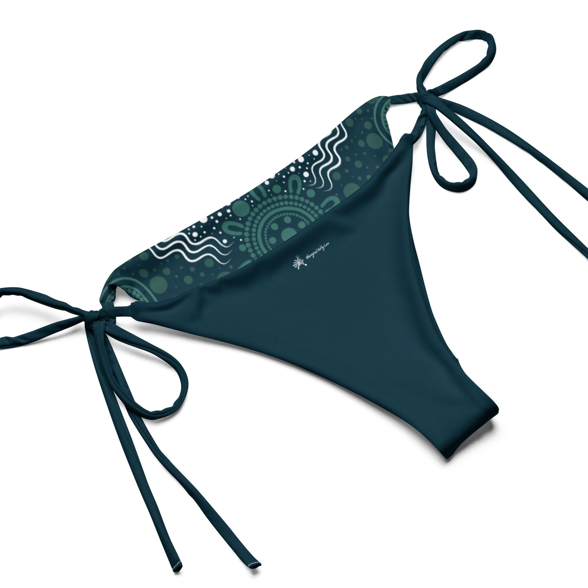 "Woven Together" Green Bikini Set - Aboriginal Art by LaniBikini