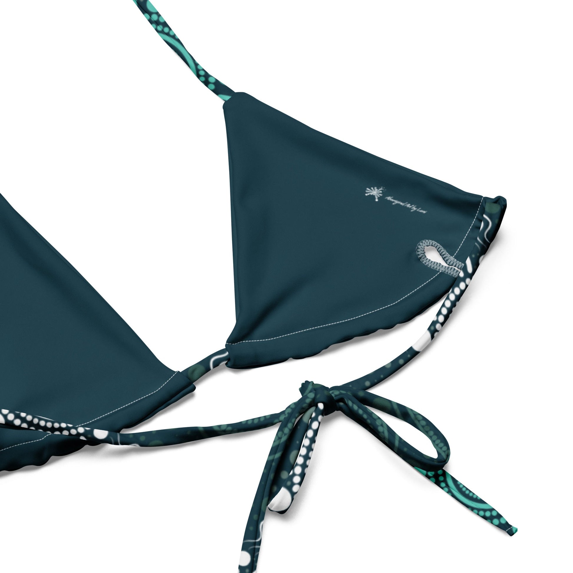 "Woven Together" Green Bikini Set - Aboriginal Art by LaniBikini