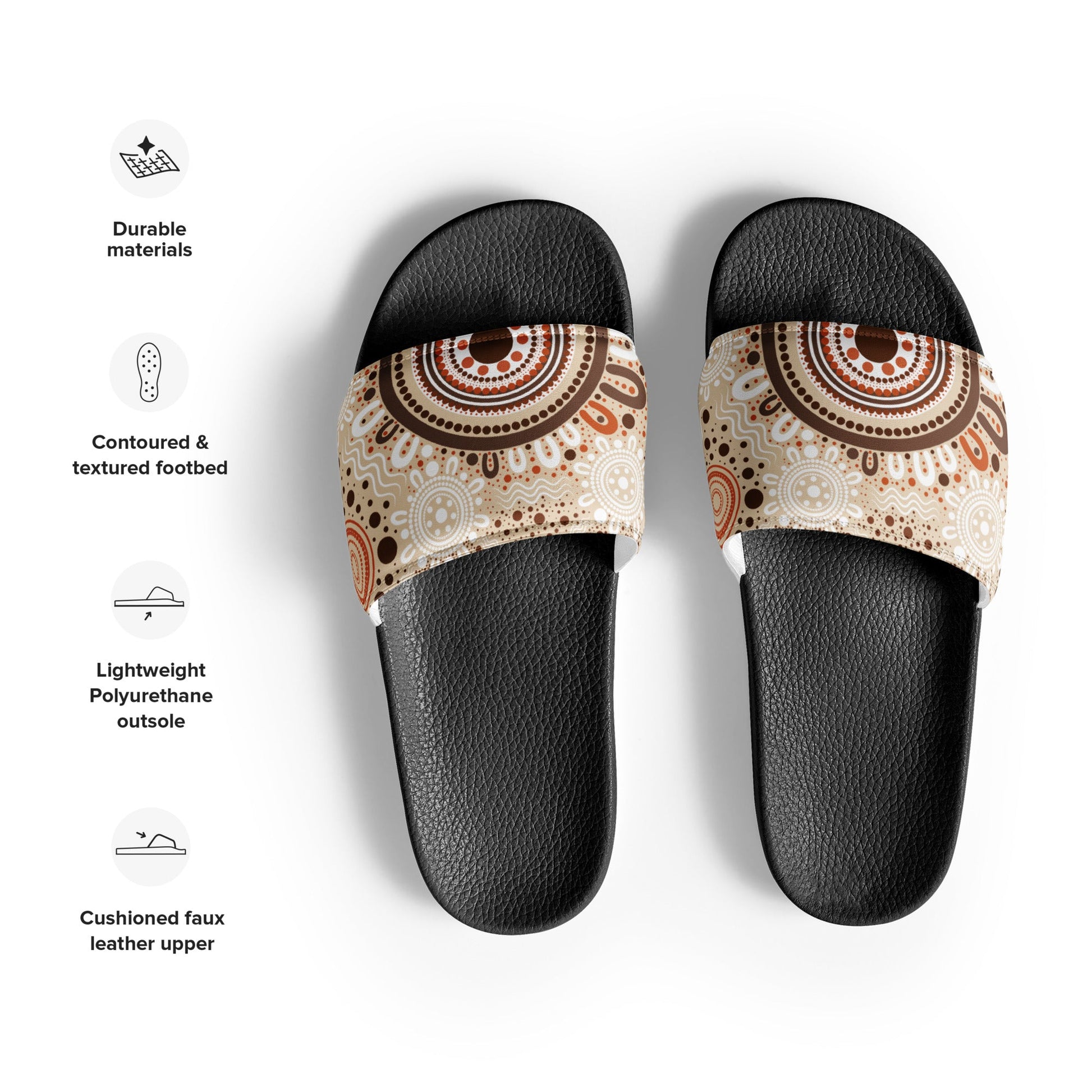 "Woven Together" Men’s Slides - Aboriginal Art by Lani