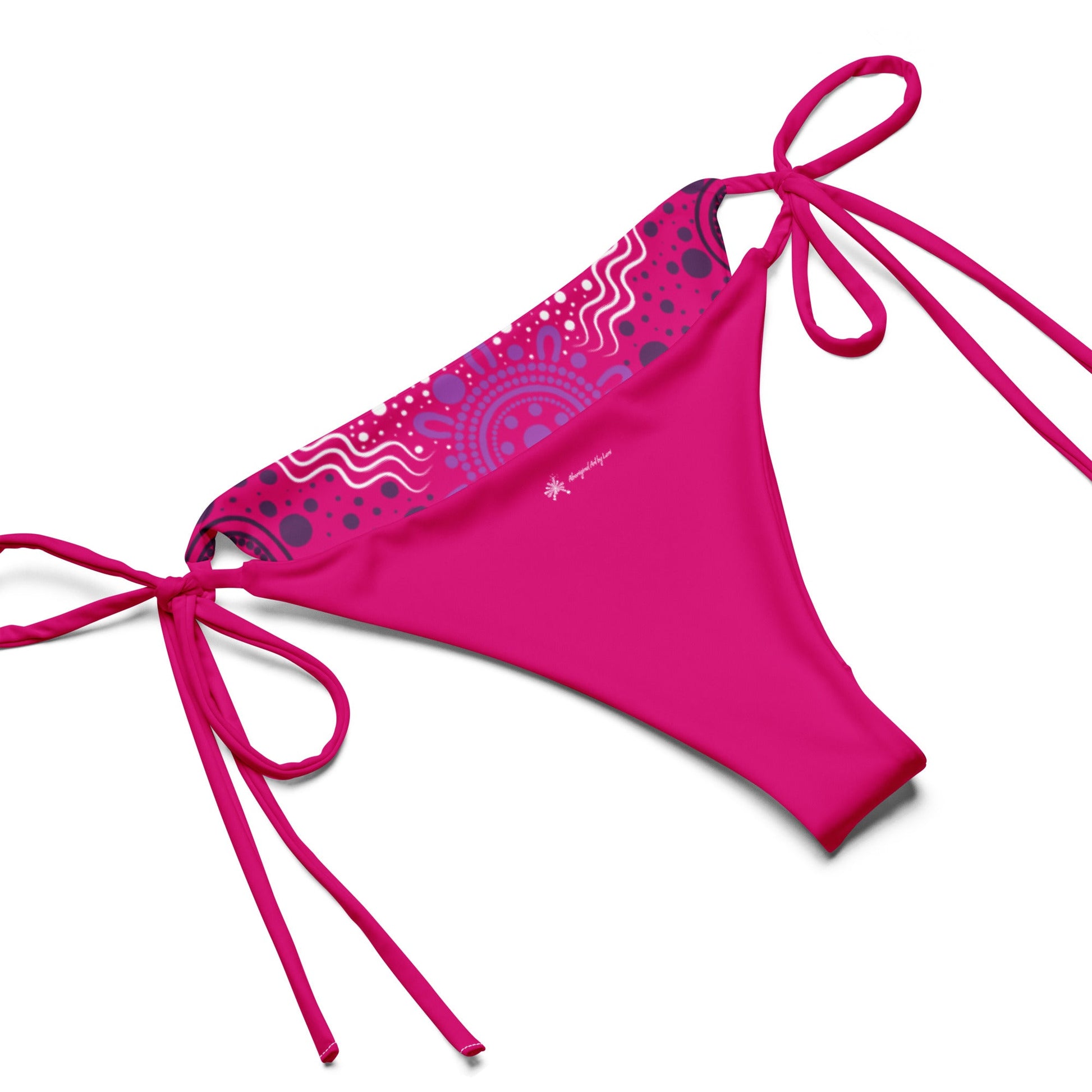 "Woven Together" Pink and Purple Bikini Set - Aboriginal Art by LaniBikini