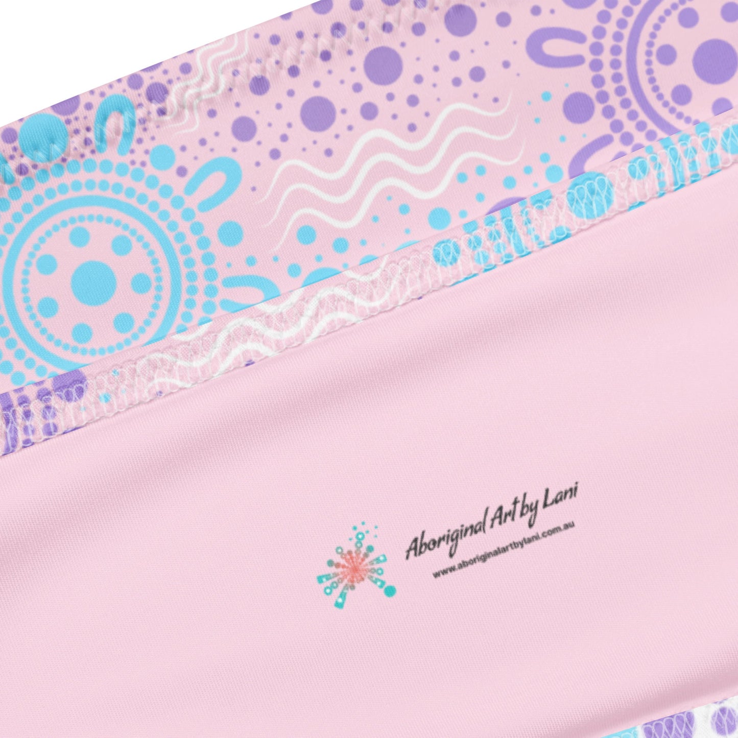 Woven Together Pink Bandeau Bikini - Aboriginal Art by Lani