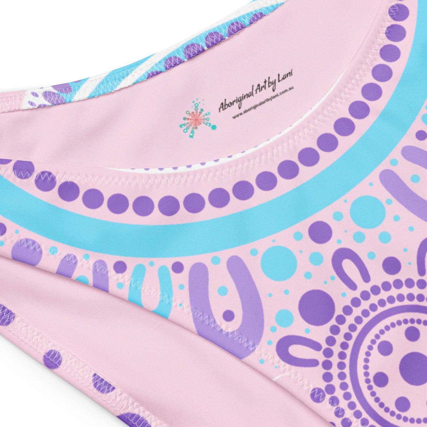 Woven Together Pink Bandeau Bikini - Aboriginal Art by Lani