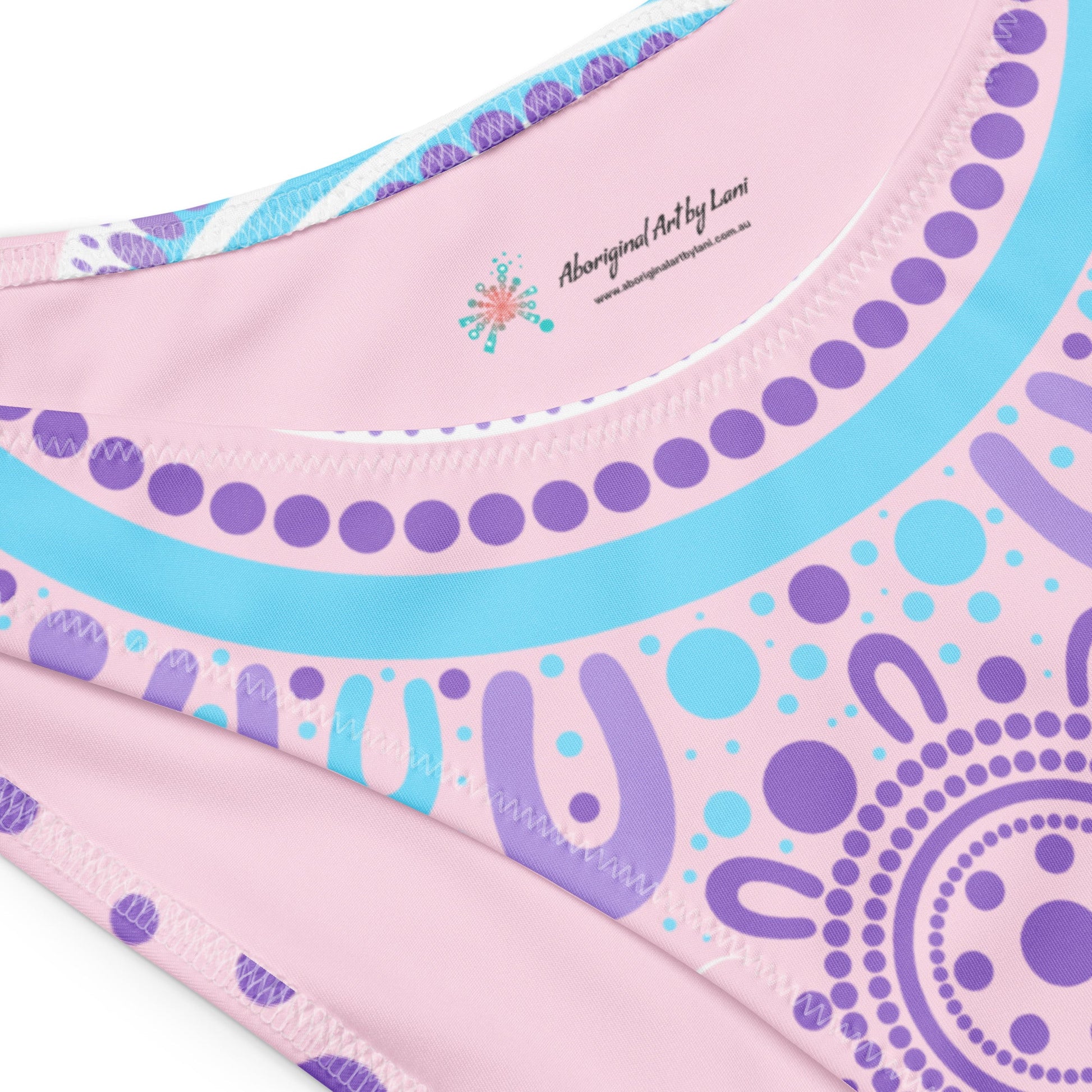 Woven Together Pink Bandeau Bikini - Aboriginal Art by Lani