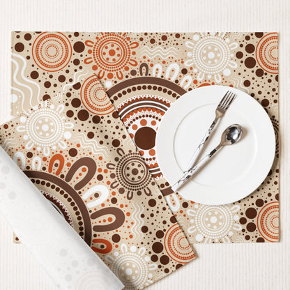 "Woven Together" Placemat Set (4 Included) - Aboriginal Art by Lani