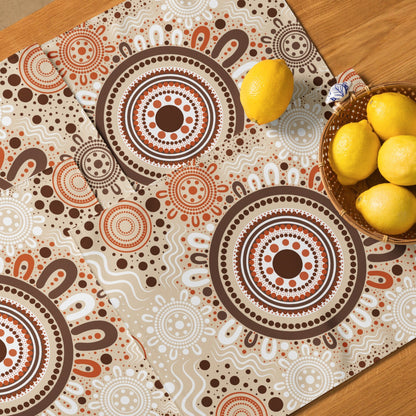"Woven Together" Placemat Set (4 Included) - Aboriginal Art by Lani