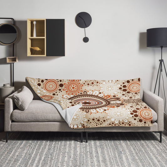 "Woven Together" Throw Blanket - Aboriginal Art by Lani