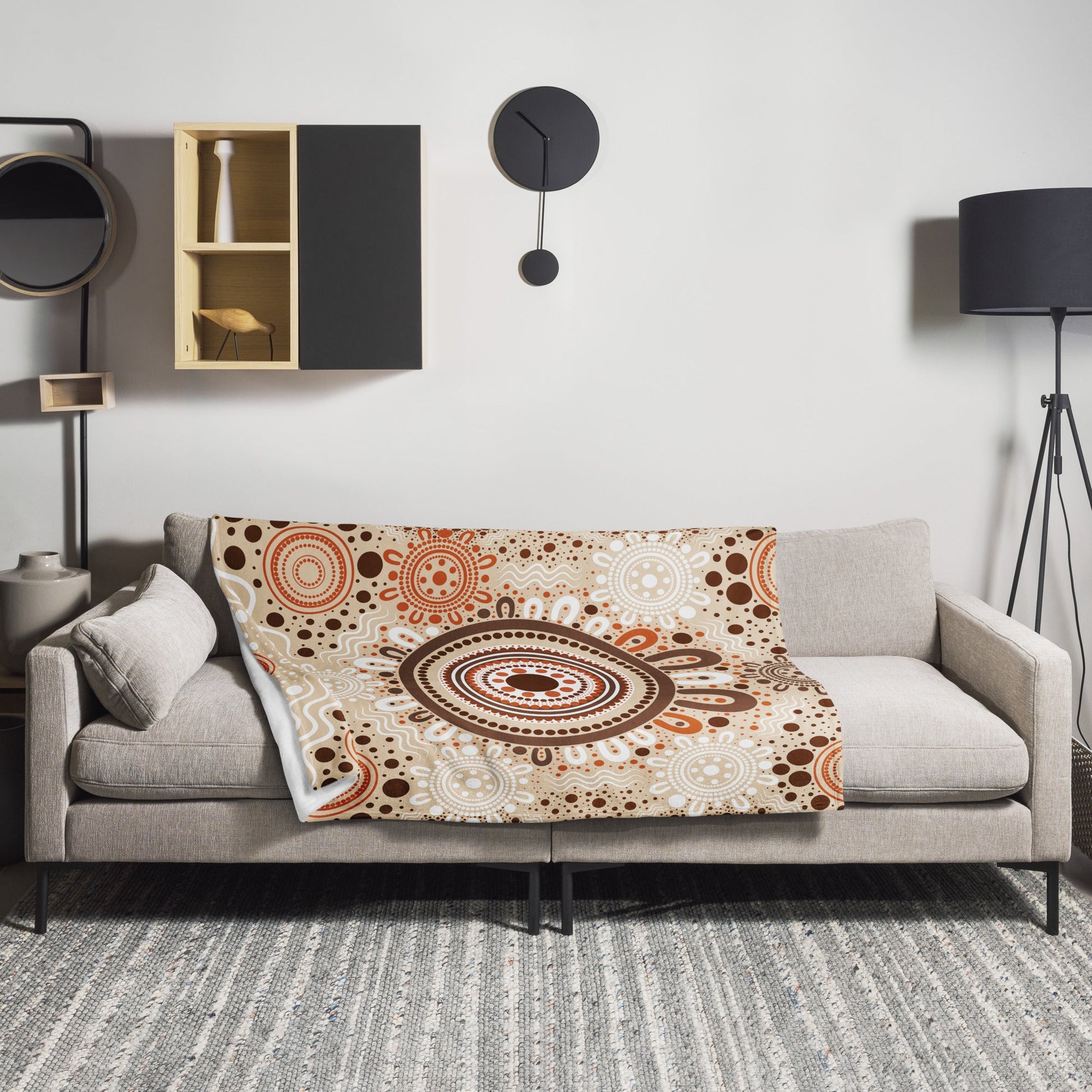 "Woven Together" Throw Blanket - Aboriginal Art by Lani